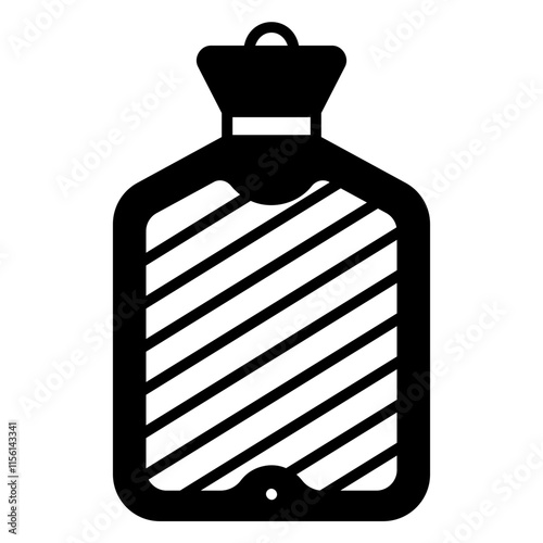 Illustration of Hot Water Bottle Solid Icon Design