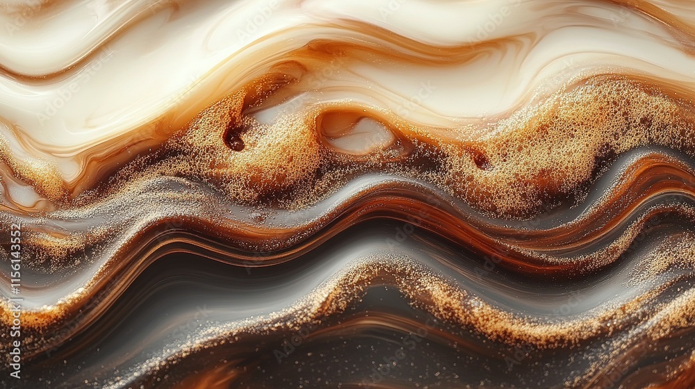 Abstract Brown And White Swirling Liquid Art Design Abstract Brown And White Swirling Liquid Art Design