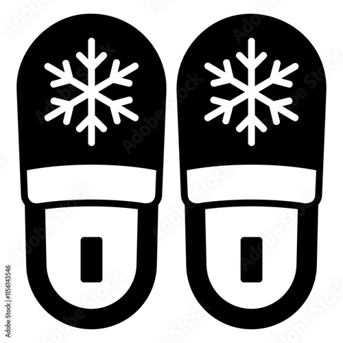 Illustration of Sandals Solid Icon Design