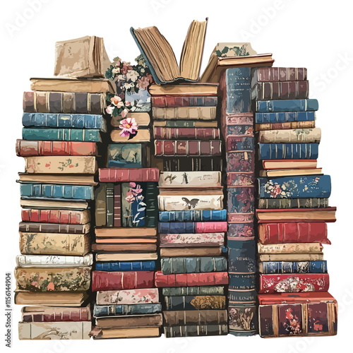 books clip art, clip art concept 