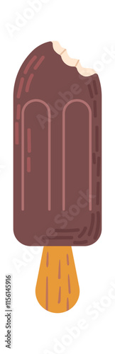 Popsicle ice-cream in chocolate glaze