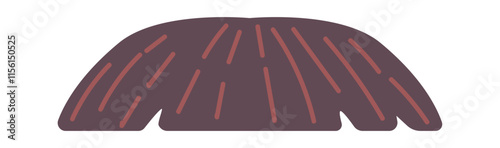 Brown thick male mustache vector illustration