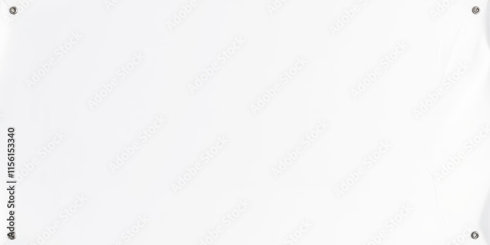 A close-up shot of a crumpled white paper poster with visible wrinkles and folds, white, design A close-up shot of a crumpled white paper poster with visible wrinkles and folds, white, design