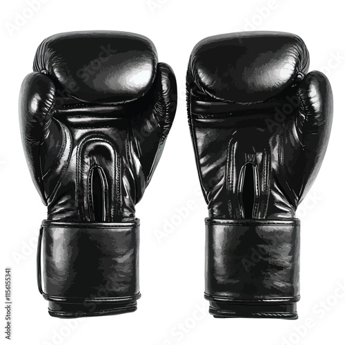 Boxing gloves clip art, clip art concept