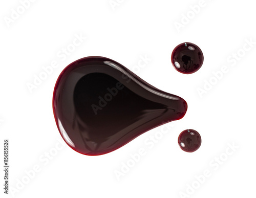 Blood drops isolated on white background
