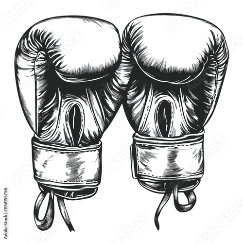 Boxing gloves clip art, clip art concept