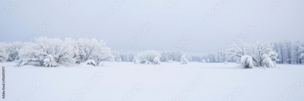 Fresh snow covering the ground with a soft, smooth texture, outdoor, frost Fresh snow covering the ground with a soft, smooth texture, outdoor, frost