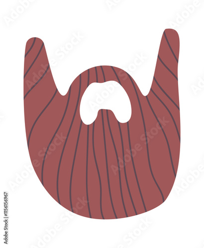 Long brutal beard and mustache