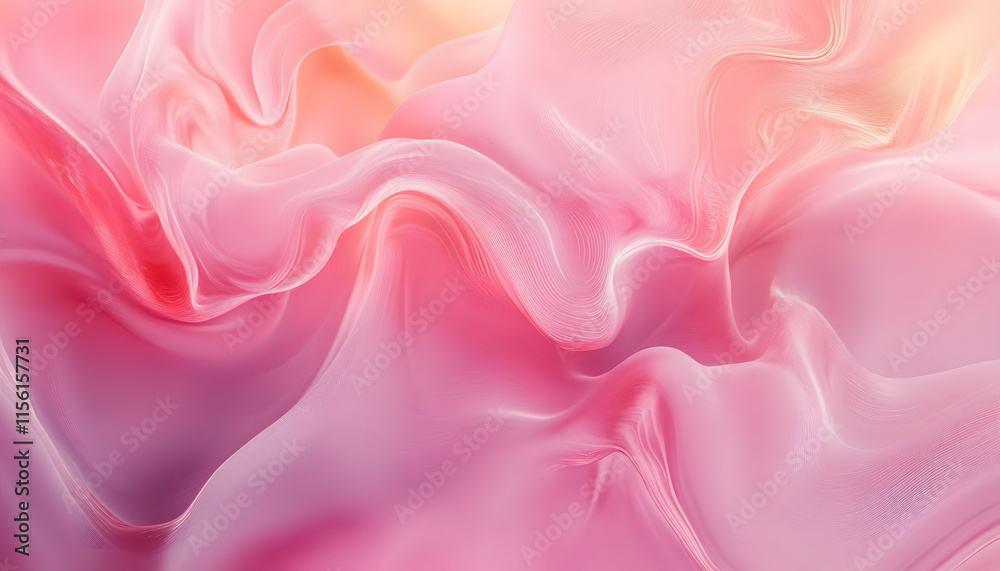 Fototapeta premium Abstract Pink Waves Flowing Softly Gradient Texture