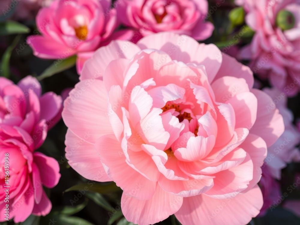 Pink peony flowers in full bloom creating a beautiful and vibrant background, pink, bloom, soft Pink peony flowers in full bloom creating a beautiful and vibrant background, pink, bloom, soft