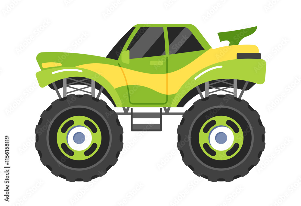 Monster truck with large tires Monster truck with large tires