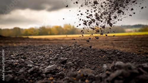 Waste Pouring into the Ground Close-Up Shot