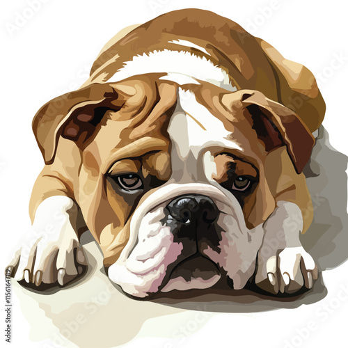 Bulldog clip art, clip art concept