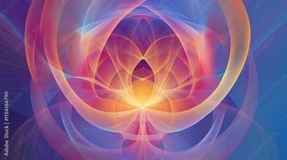 Abstract swirling light energy forming a symmetrical pattern. Abstract swirling light energy forming a symmetrical pattern.