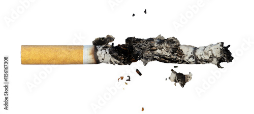 Fotografía Burning cigarette butts with ash