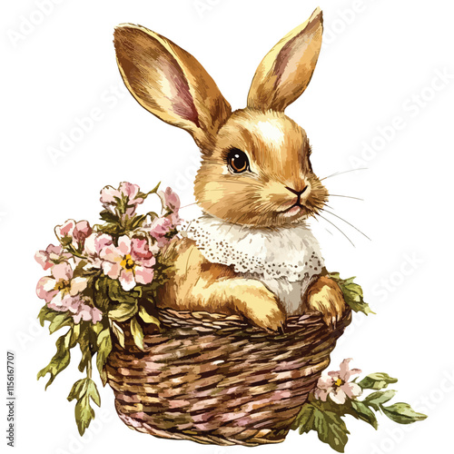 Bunny rabbit clip art, clip art concept