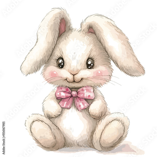 Bunny rabbit clip art, clip art concept