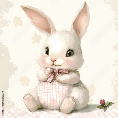 Bunny rabbit clip art, clip art concept