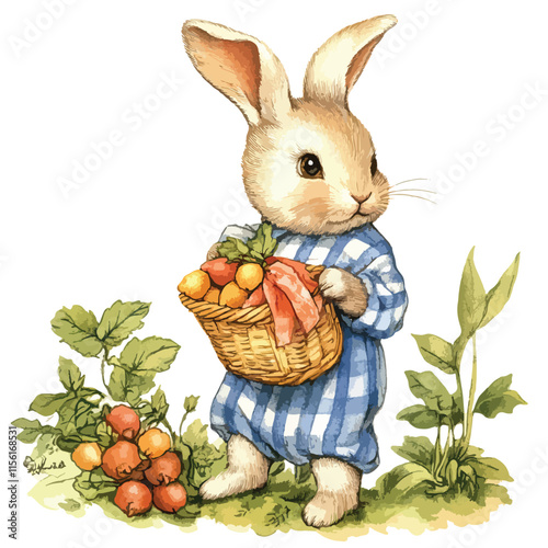 Bunny rabbit clip art, clip art concept