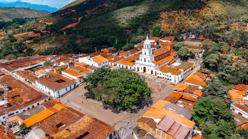 Quadro su tela Mesa de los Santos, Santander, Colombia, traditional village of colombia