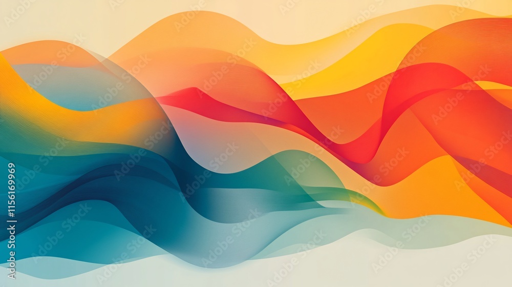 Abstract colorful wave background with flowing vibrant gradients. Abstract colorful wave background with flowing vibrant gradients.