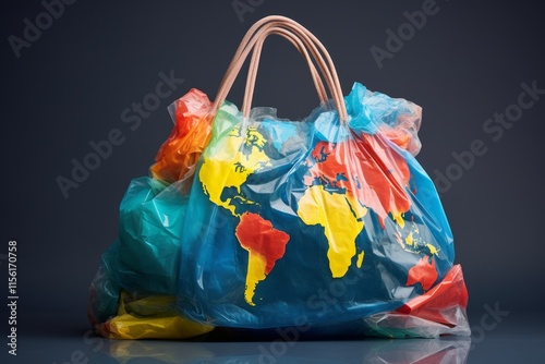 Exploring global shopping bags  a vibrant view on consumer culture and its impact worldwide photo