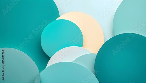 Abstract Geometric Pastel Circles Background