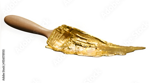 gold paint brush photo