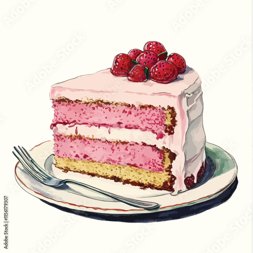 Cake clip art, clip art concept 