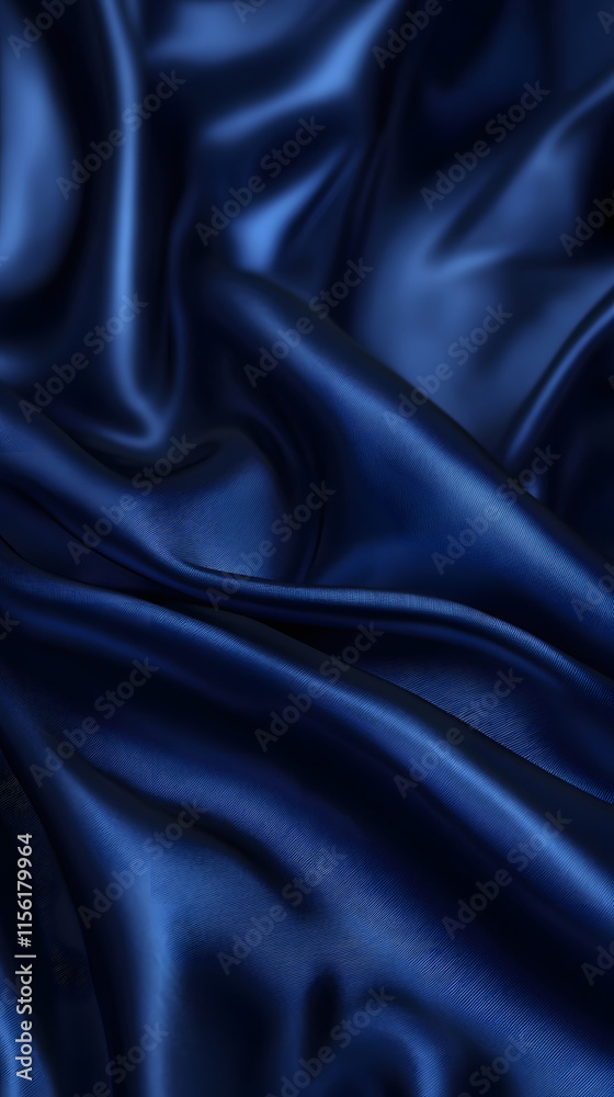 Obraz premium blue silk, blue fabric texture, silk, blue backgrounds, satin, fabric textures, blue satin, silk textures, HD wallpaper