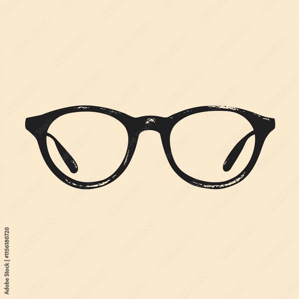 Hand-drawn illustration of classic round eyeglasses. (1) Hand-drawn illustration of classic round eyeglasses. (1)