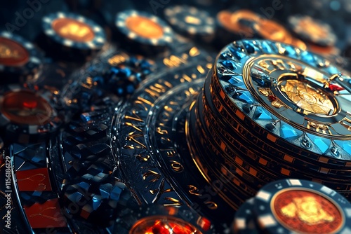 Wallpaper Mural Casino Chips Stack, Gambling, Fortune, Risk, Luxury Torontodigital.ca