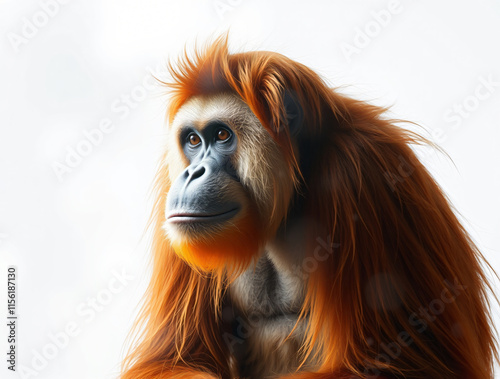 Majestic Bornean Orangutan Portrait