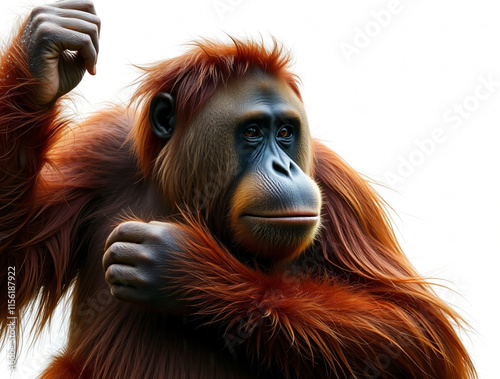 Majestic Orangutan Portrait: A Captivating Close-Up