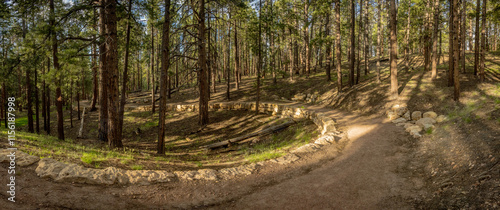 Fototapeta Naklejka Na Ścianę i Meble -  Sweeping Curve Along The Bridal Trail Along The North Rim Of Grand Canyon