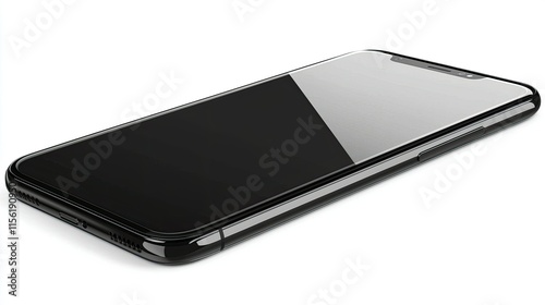 Wallpaper Mural Modern black smartphone with blank screen isolated on white background. Torontodigital.ca