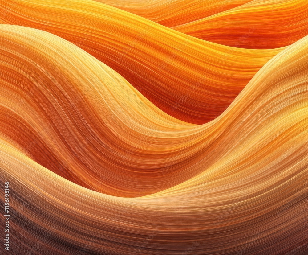 Abstract waves of warm tones creating a serene flowing pattern Abstract waves of warm tones creating a serene flowing pattern
