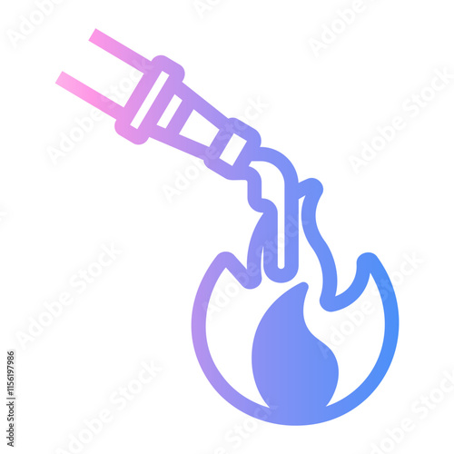 fire Line Gradient Icon
