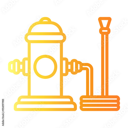 fire Line Gradient Icon