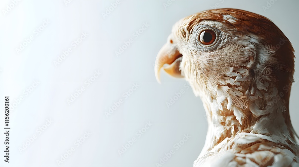 Naklejka premium A Profile View of a Lovely Pale Brown Parrot