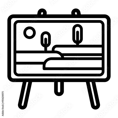 exhibition Line Icon