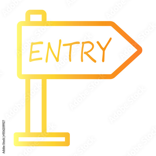 entry Line Gradient Icon