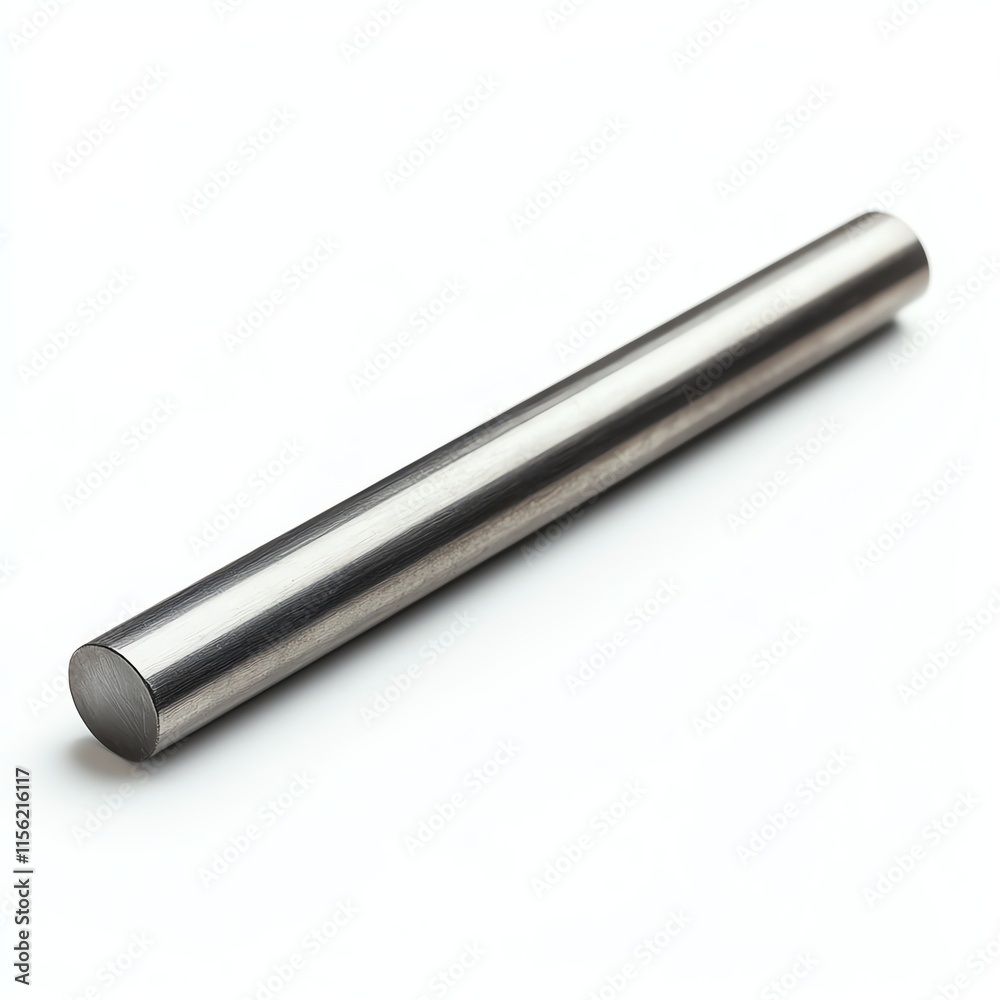 Metal rod, clean and polished surface, isolated on white background. Metal rod, clean and polished surface, isolated on white background.