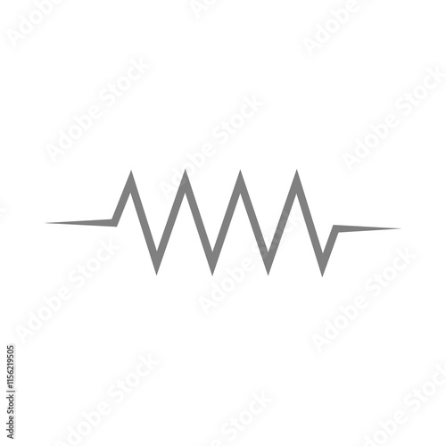 fixed resistor symbol icon in electricity 