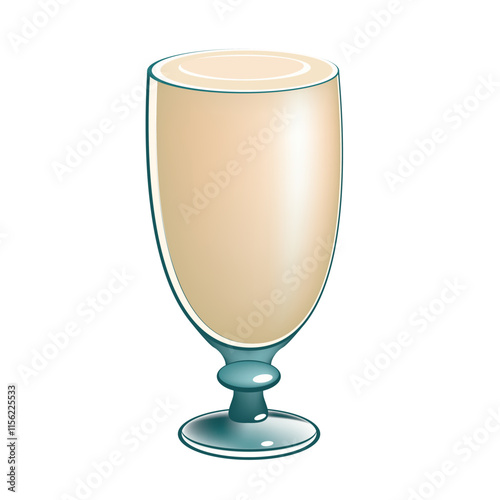 Goblet with Christmas eggnog