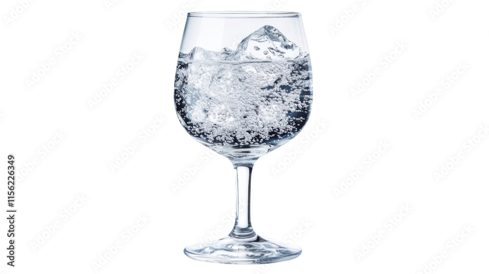 Glass of soda water, transparent background Glass of soda water, transparent background