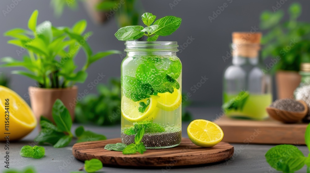 Refreshing Lemonade with Mint and Lemon Refreshing Lemonade with Mint and Lemon