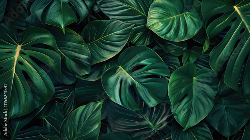 Wallpaper Mural green leaves background Torontodigital.ca