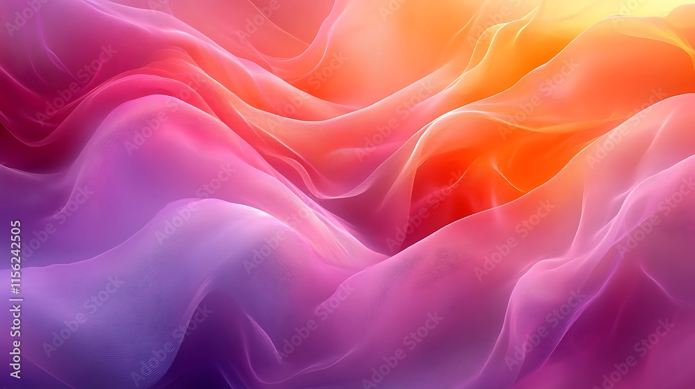 Abstract Colorful Waves Flowing Seamlessly Abstract Colorful Waves Flowing Seamlessly