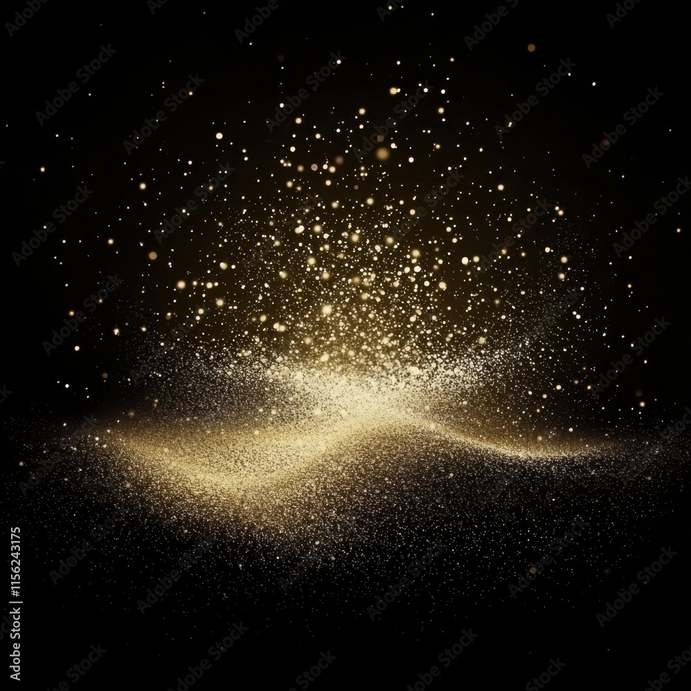 Fototapeta premium Stunning AI-generated image showcasing shimmering golden particles.